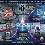 Case study infographic for Tolstoy/Tolstek manufacturing showing how WeBFooT Ultra Z deep serialization and barcode technology plugged a ₹20 Lakh inventory leak and established a tamper-proof chain of custody for CAD/CAM parts and industrial ink in 48 hours.